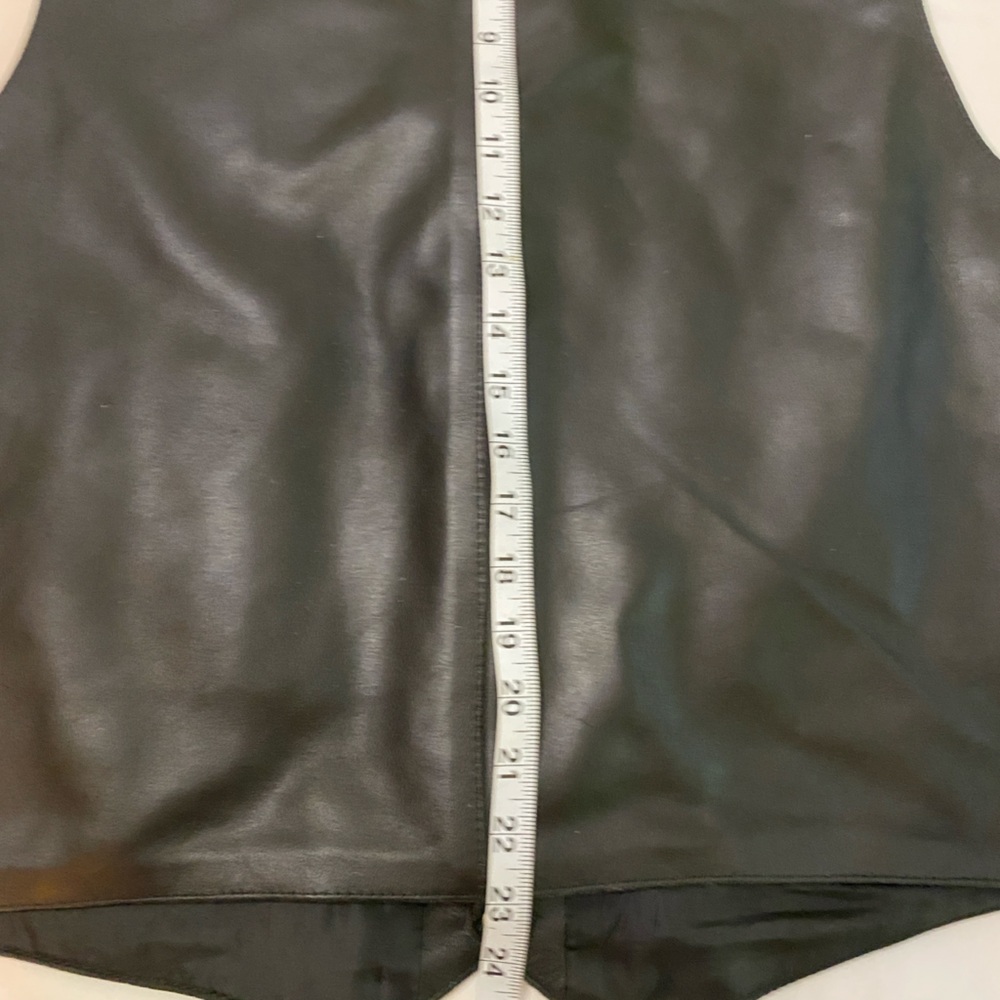 VINTAGE GUIDE GEAR Black Leather Tactical Concealed Carry Western Vest SZ L - Picture 11 of 11